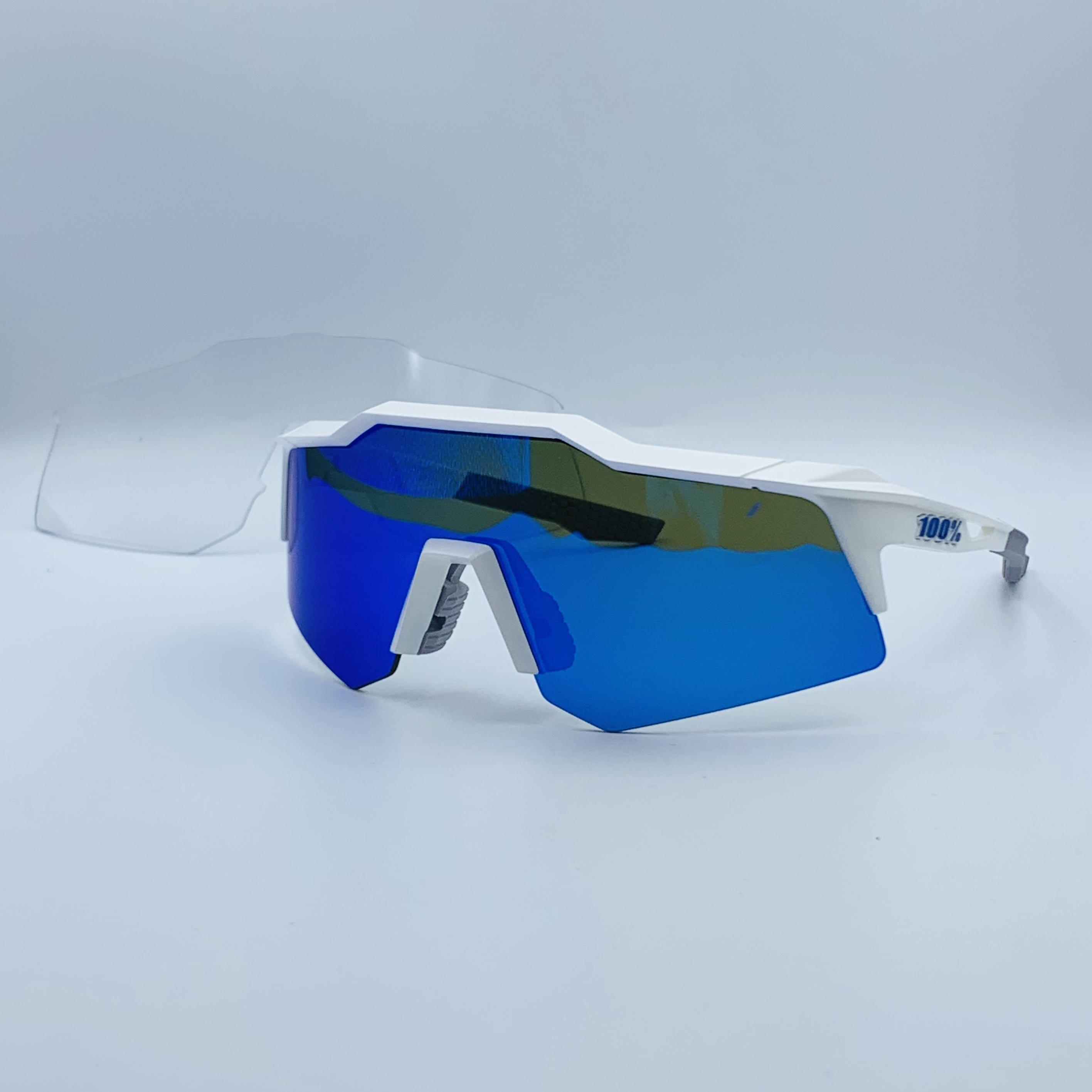 Ride 100% Speedcraft XS Matte White w/ Blue Multilayer Mirror Lens (Category: Sunglasses & Eyewear) located in Singapore. Submitted by gearoutfitters (Listing ID 1106959139, Image 1). Description: CHEAPEST ON CAROUSELL Free delivery! Brand new in original box 100% Authentic Ride 100% Speedcraft XS Frame: Matte White Lens 1: Multilayer Blue Mirror (14% VLT) Lens 2: Clear (93% VLT - for night cycling) Fit: Asian and Standard (comes with both nosepa