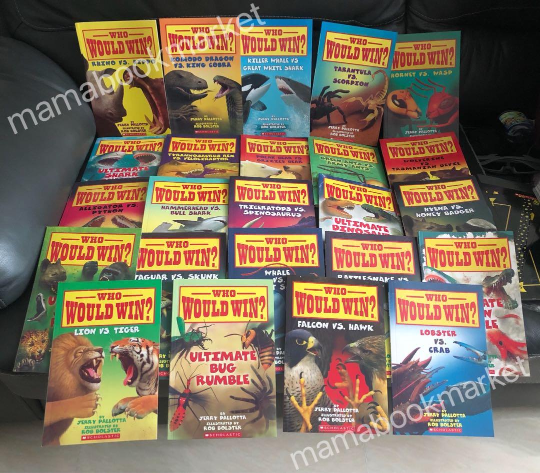 人気ブランドの 現貨】Scholastic Who 猜猜誰會贏？百科 set books 24 win would 洋書