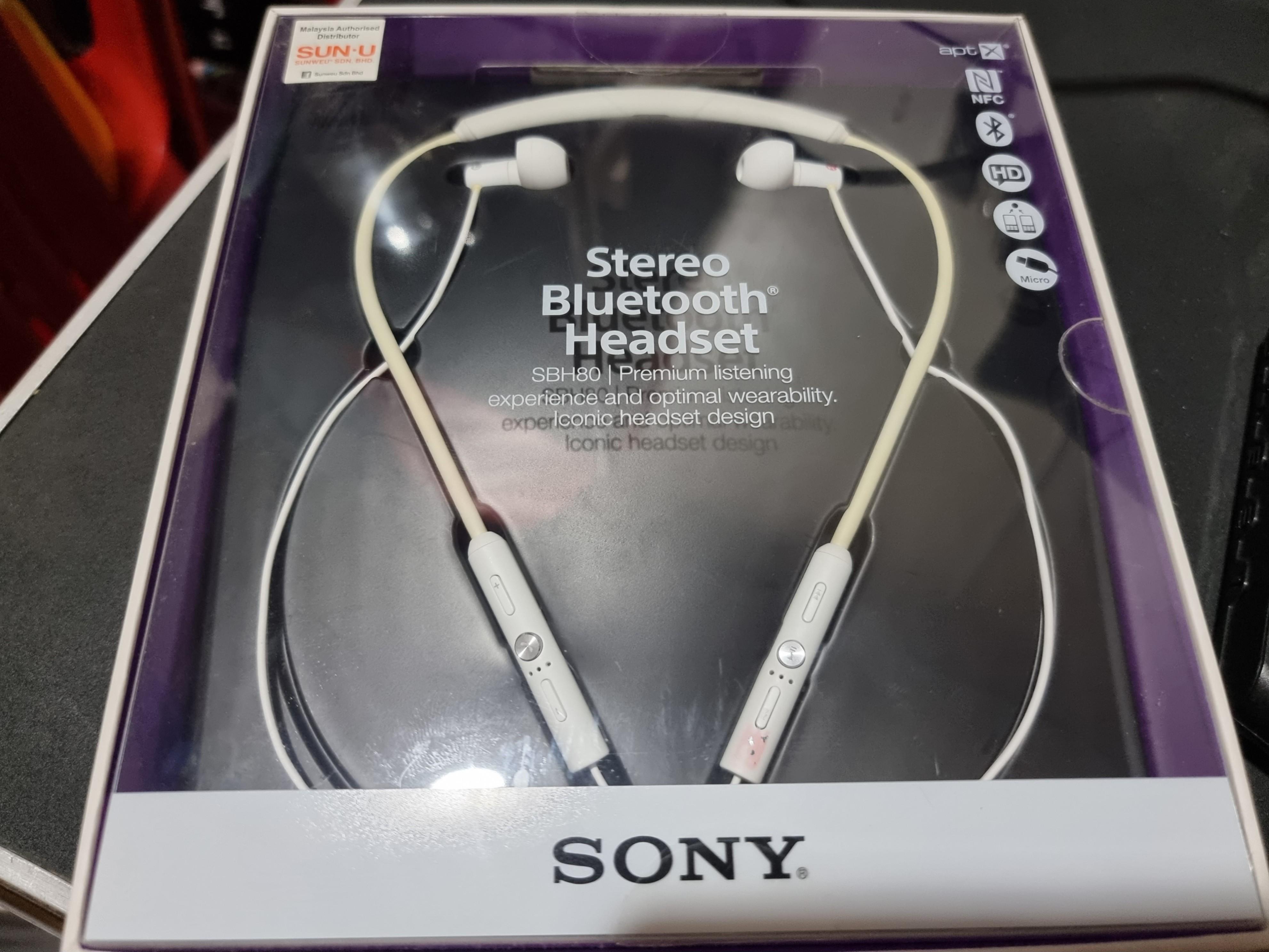 SONY SBH80 Bluetooth Headset Audio Headphones Headsets on