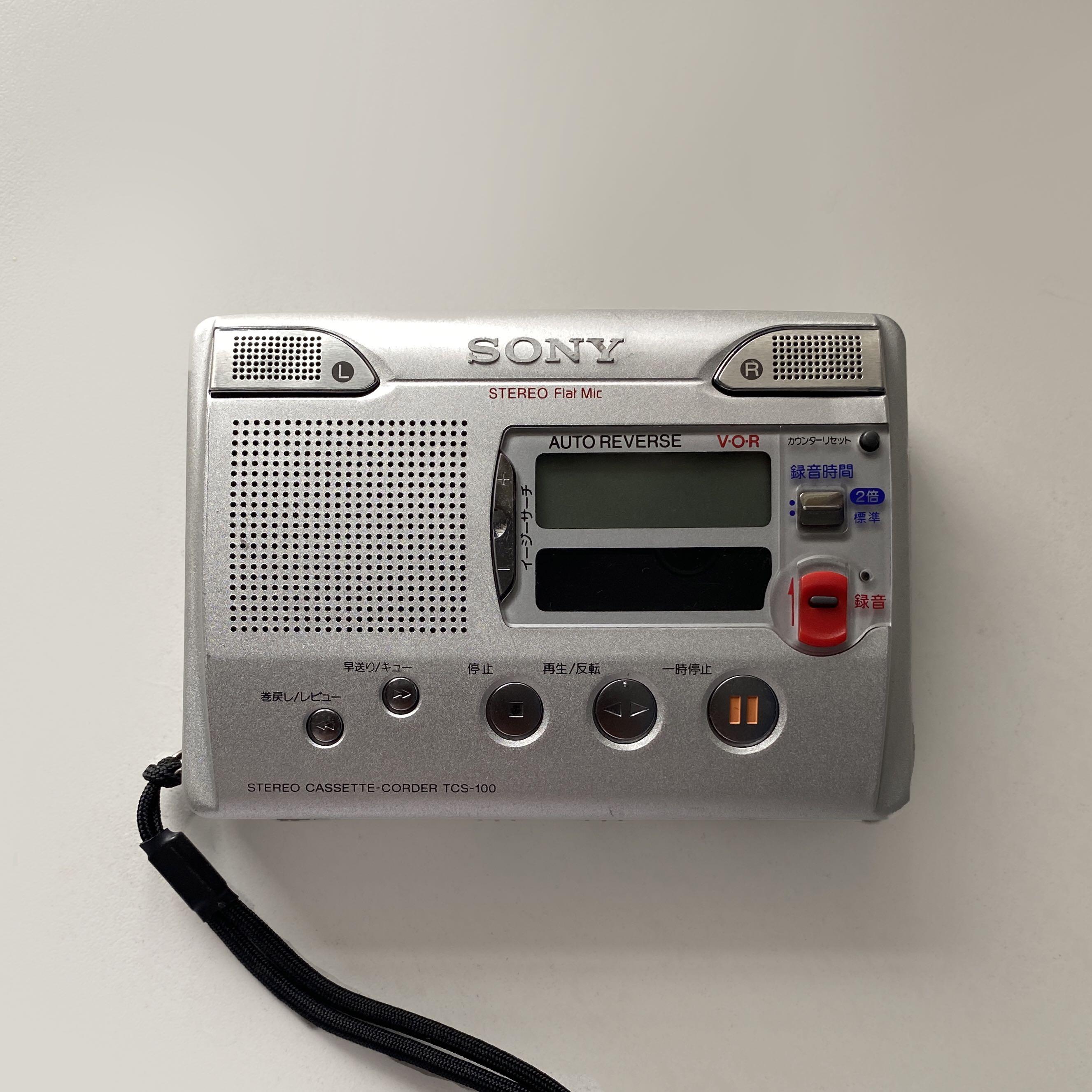 2024新款ソニー TCS-100 ポータブルカセットテープレコーダー SONY 録音、再生