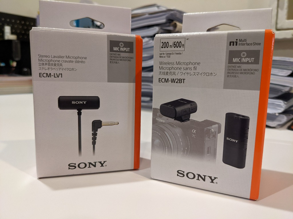 Sony Wireless Microphone ECM-W2BT + Stereo Lavalier Mic ECM-LV1, Audio