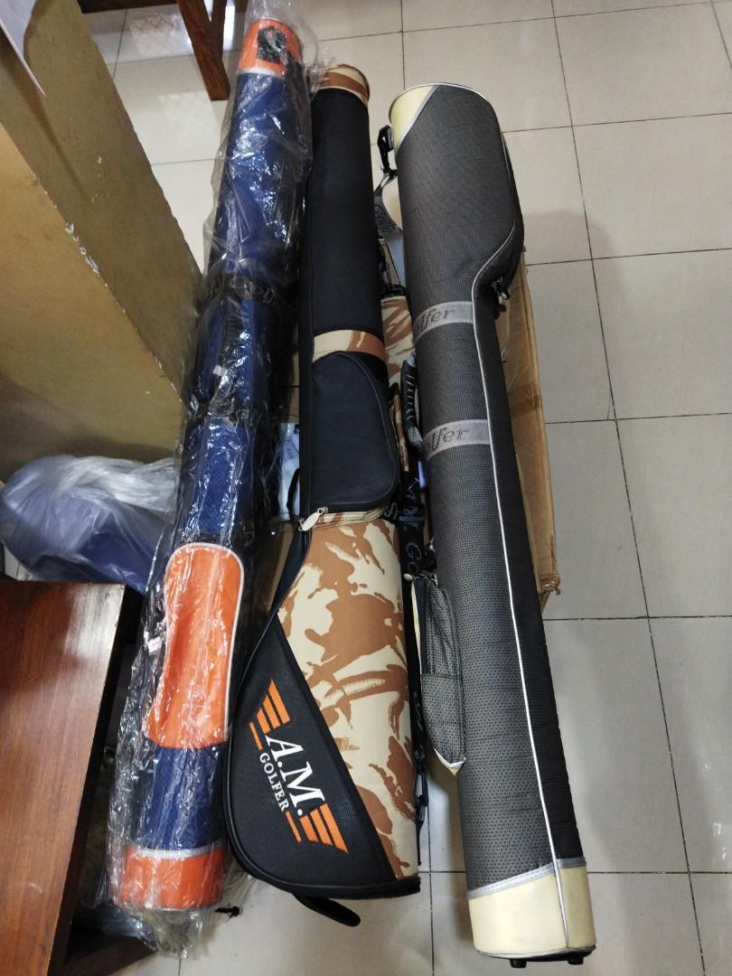 Sunday bag or driving range bag (Category: Golf) located in Quezon City. Submitted by aetna.manila (Listing ID 1009152347, Image 2). Description: 1995 for 1 piece need to be cleaned Sunday Golf Club Shoulder Hand Carry Bag Driving Range New: A brand-new, unused, unopened, undamaged item in its original packaging Brand New Item Length: 130 cm Weight: 1.8 kg Hold 3-6 clubs Obviously, Sunday Bags are designed to be ultra-lightweight so they will tak