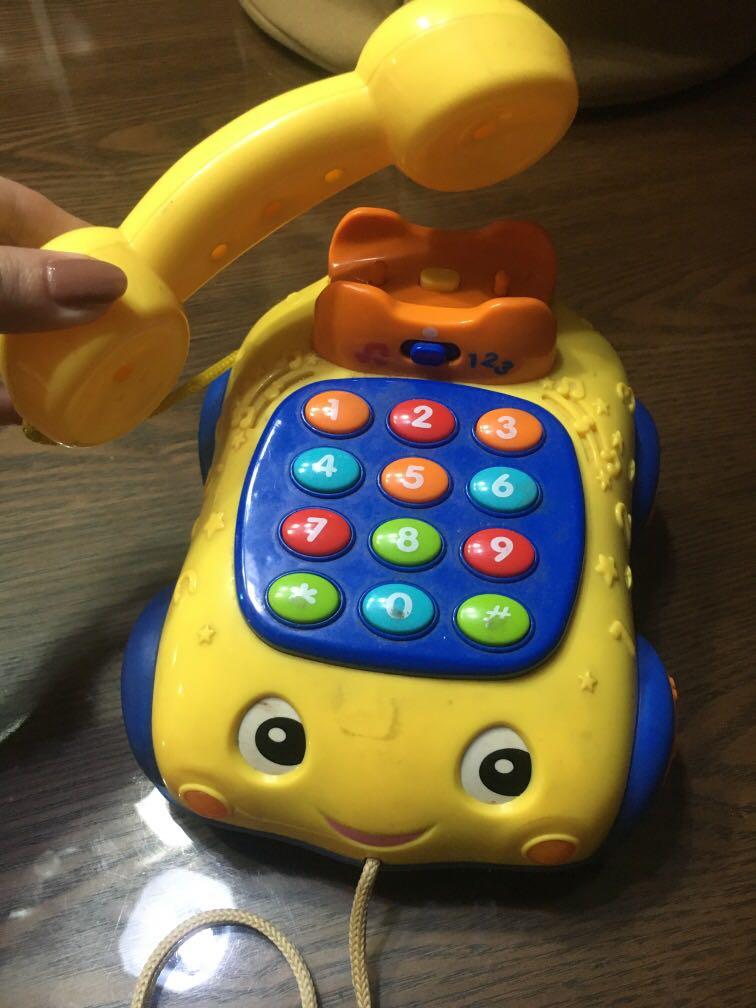 TALKING PULL TOY TELEPHONE (Category: Infant Playtime) located in Quezon City. Submitted by 5thofjulyTHRIFTS (Listing ID 1106823310, Image 2). Description: just needs cleaning. still has battery.