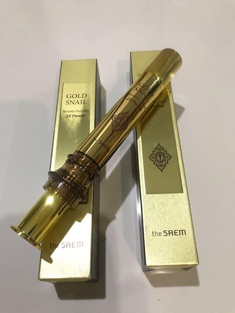 the SAEM Gold Snail Wrinkle Plumper ザセム www.krzysztofbialy.com