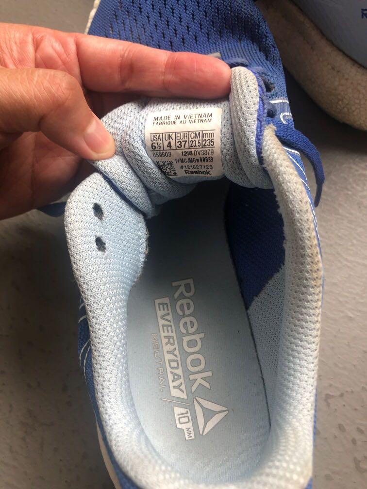 Used Reebok blue running shoes women US 