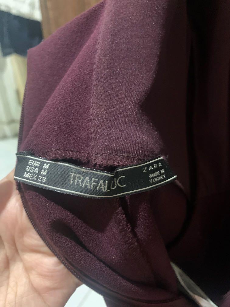 Zara Jumpsuit Purple size M, Fesyen 