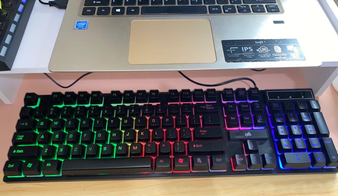 Zeus Keyboard/Gaming Keyboard (black) with backlight, Computers & Tech, Parts & Accessories