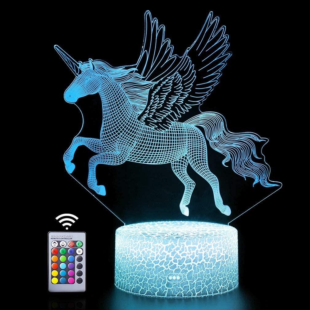 Amazing Unicorn Sky Fairy Star Night Light LED Projector Mood Lamp Kids Girl Boy 