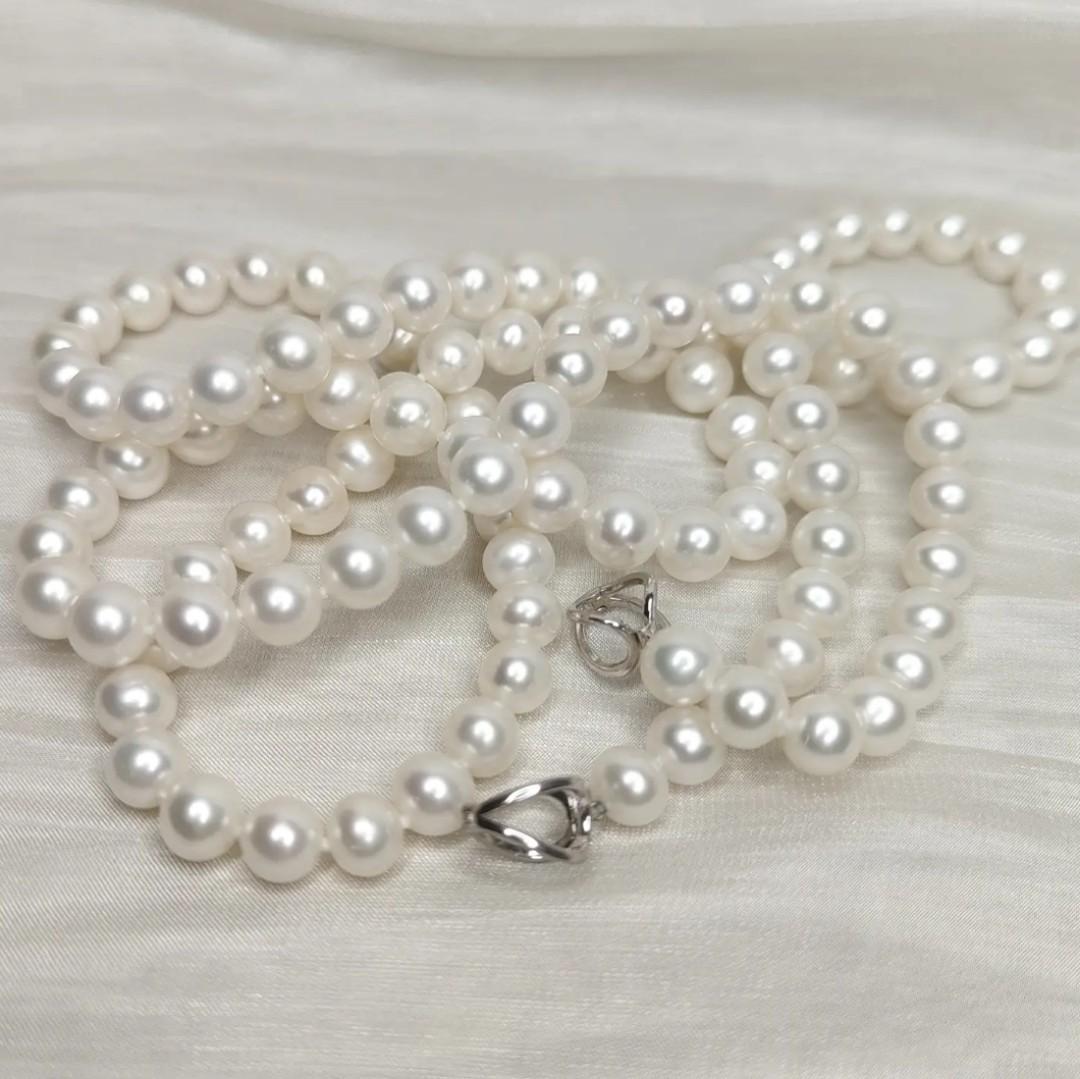 needles white pearl necklace 85cm-