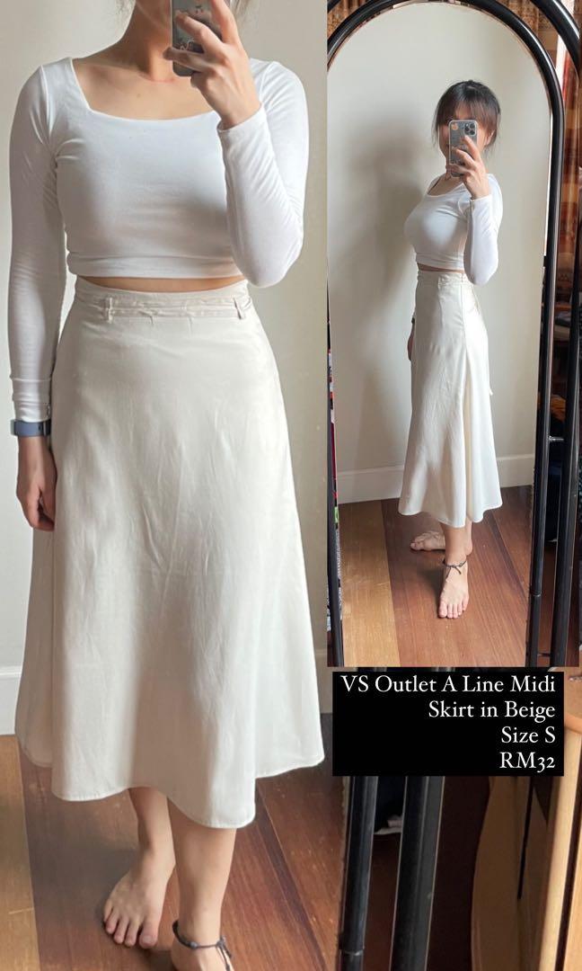 A line discount skirt beige