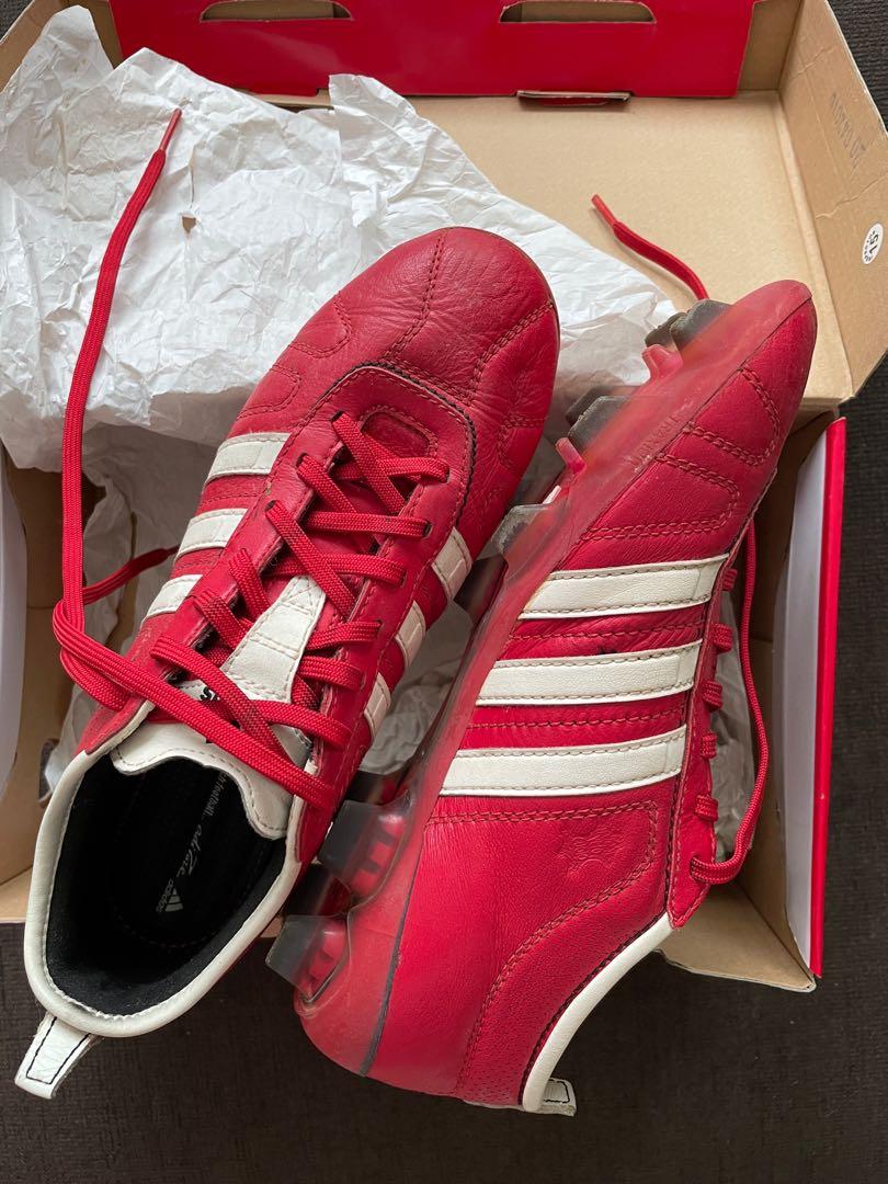 red adipure football boots