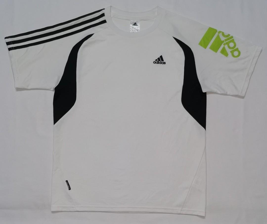 Adidas Equipment Green Big Logo Climalite Jersey Size M Men S Fashion Clothes Tops On Carousell