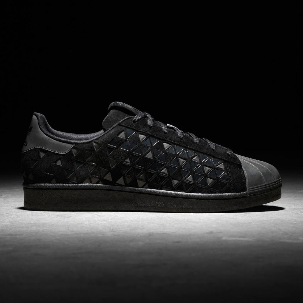 Adidas original superstar black shop xeno 3m reflective snakeskin