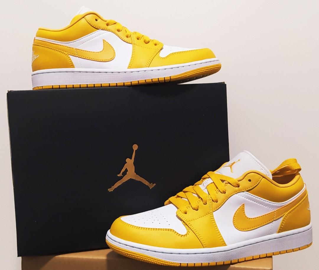 Air Jordan 1 Low Mustard Yellow, Men's Fashion, Footwear, Sneakers on