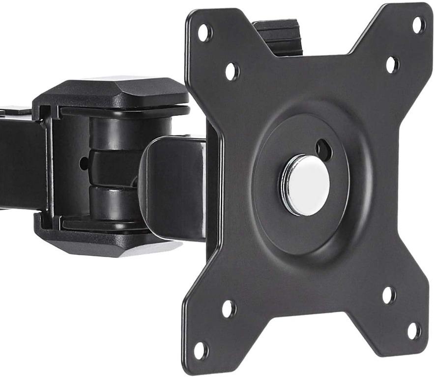 AmazonBasics Single Monitor Stand Height Adjustable Arm Mount, Steel