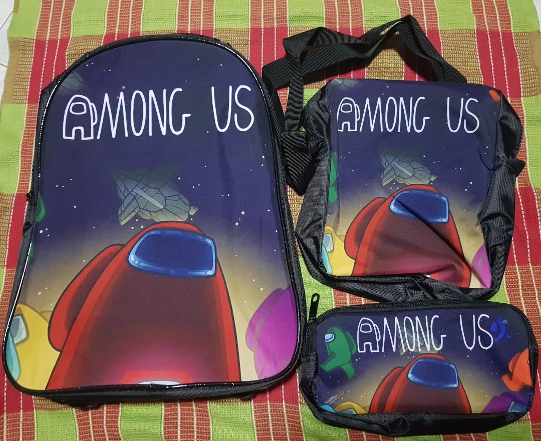 AMONG US BACK PACK SET., Men's Fashion, Bags, Backpacks on Carousell