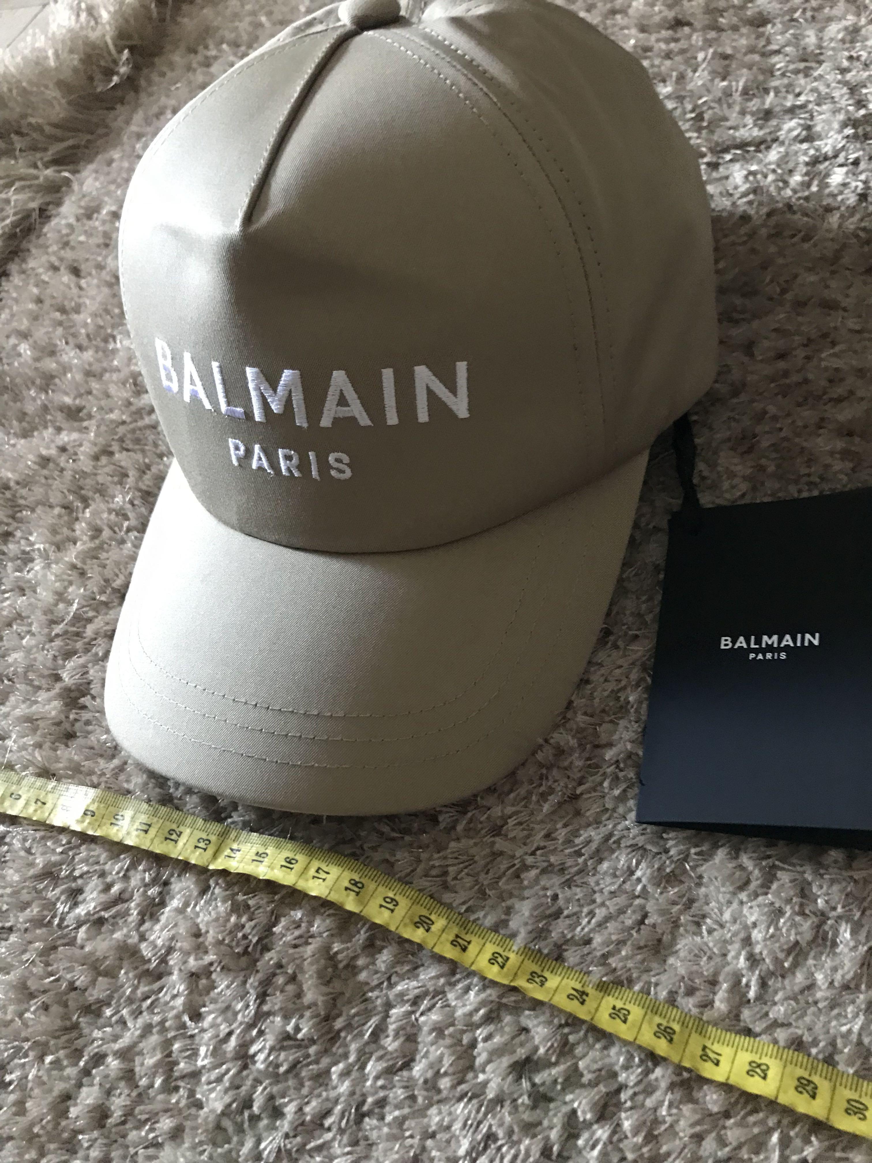 balmain hat baseball cap beige kren new 