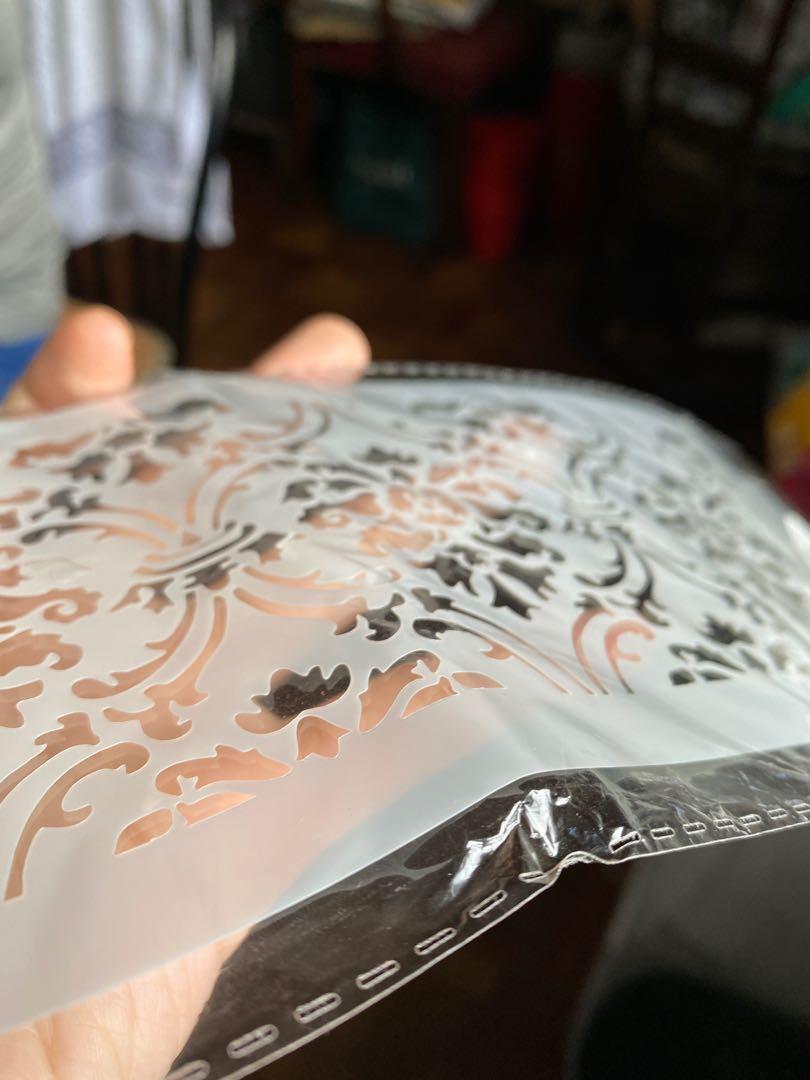 Baroque Cake Stencil for baking or art crafts (Category: Bakeware) located in Quezon City. Submitted by bowlofcereals (Listing ID 1107065282, Image 2). Description: Selling my extra cake stencil. Slightly bent in the middle due to shipping but no permanent crease and can be flattened refer to photo. Measurement: 12.72”x3.94”.