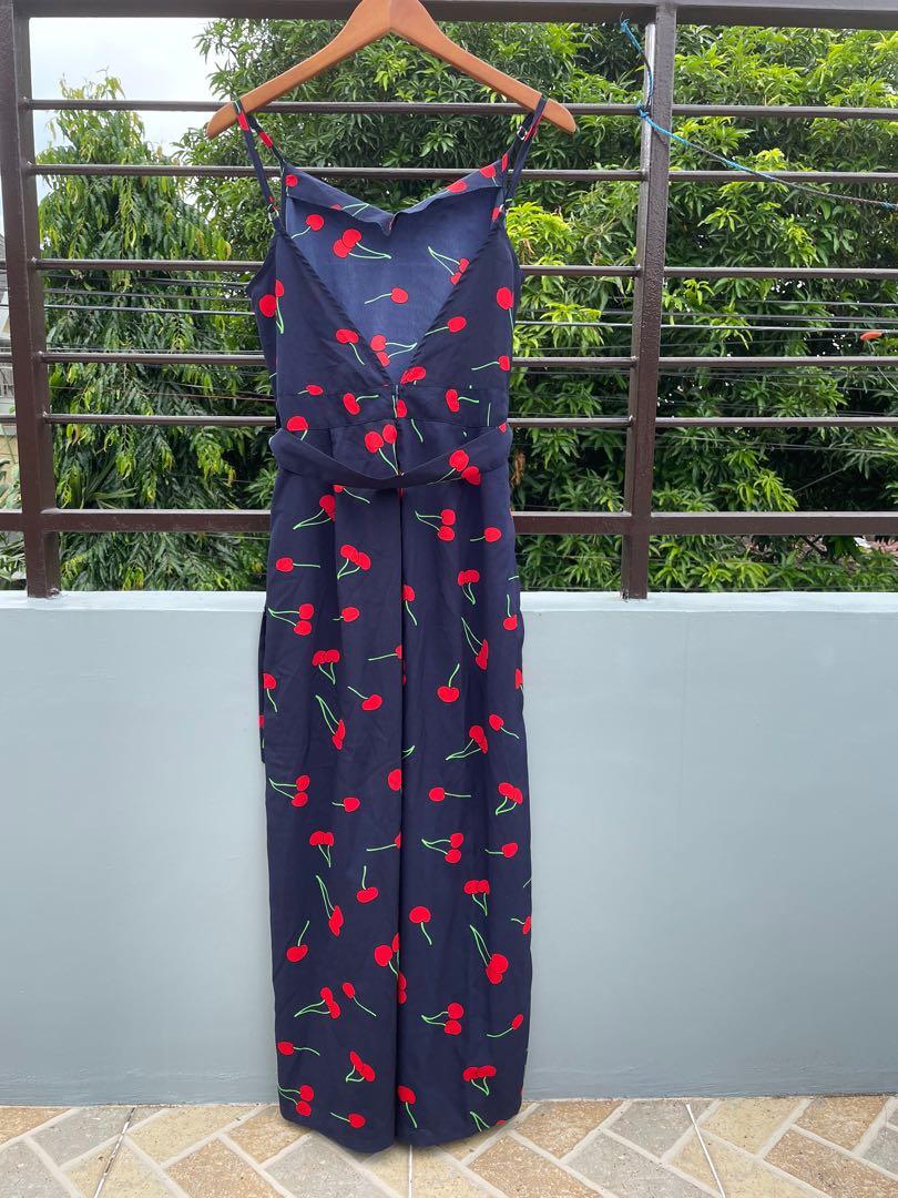 Blue Cherry Pantsuit (Category: Jumpsuits) located in Santa Rosa. Submitted by misared (Listing ID 1107065848, Image 2). Description: Open Back, was only worn twice, no flaws at all , can fit S-M, both legs have slits reaching knee can request for when worn RFS: decluttering .