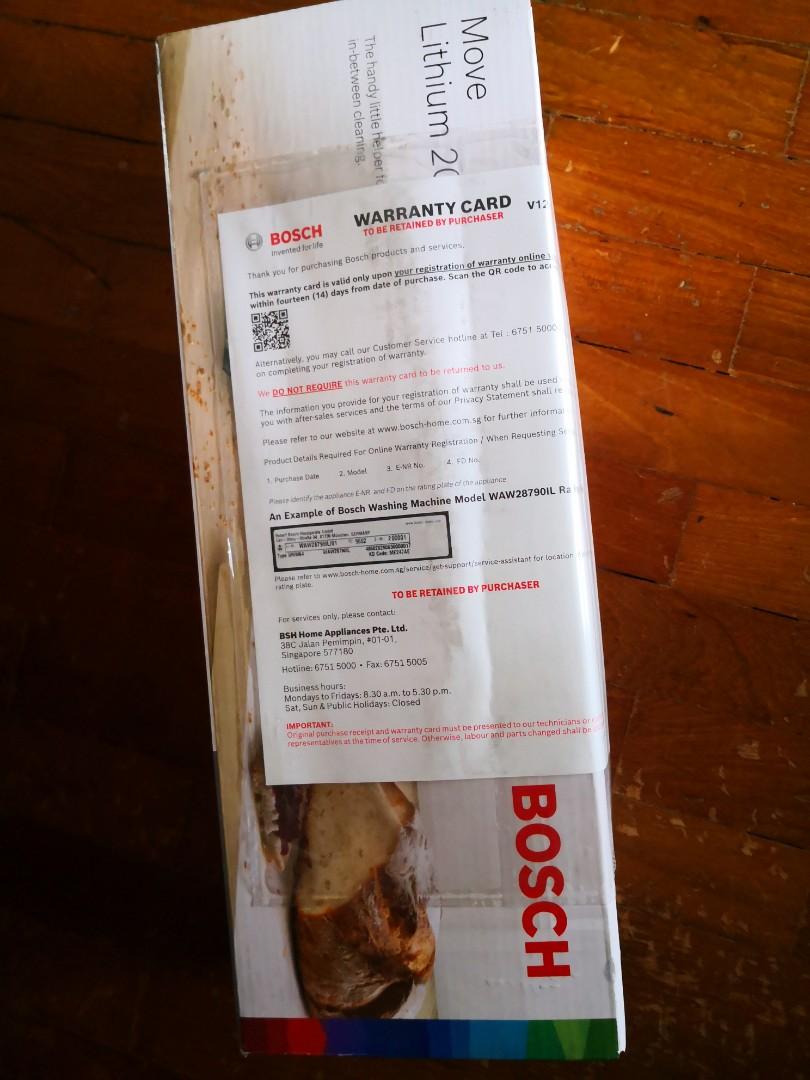 Bosch Rechargeable vacuum cleaner Move Lithium 20V max BHN20L, TV & Home Appliances, Vacuum