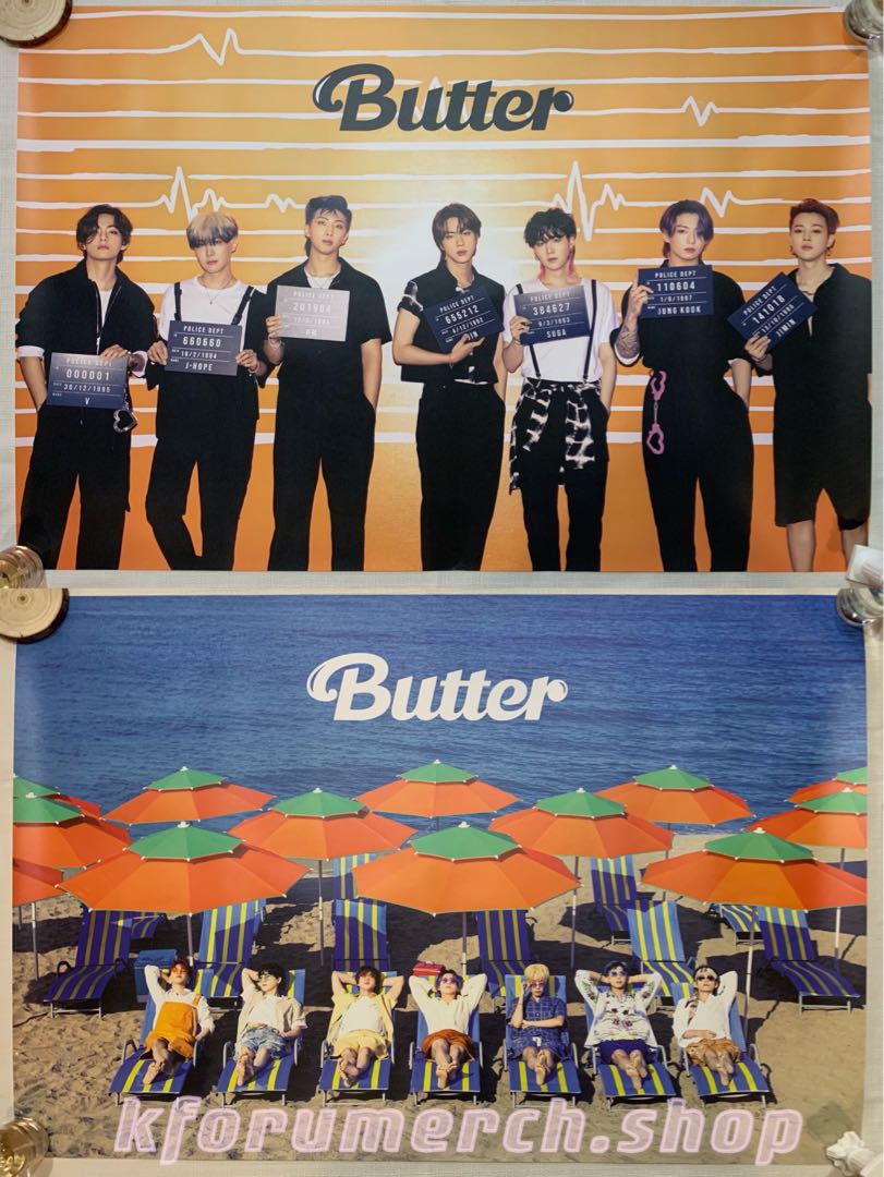 BTS BUTTER ALBUM POSTER, Hobbies & Toys, Memorabilia & Collectibles, K