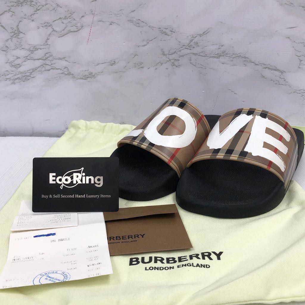 Mens hotsell burberry slides