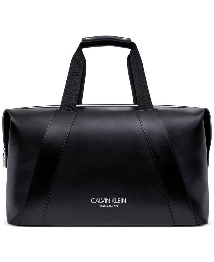 Calvin klein leather duffle bag on sale