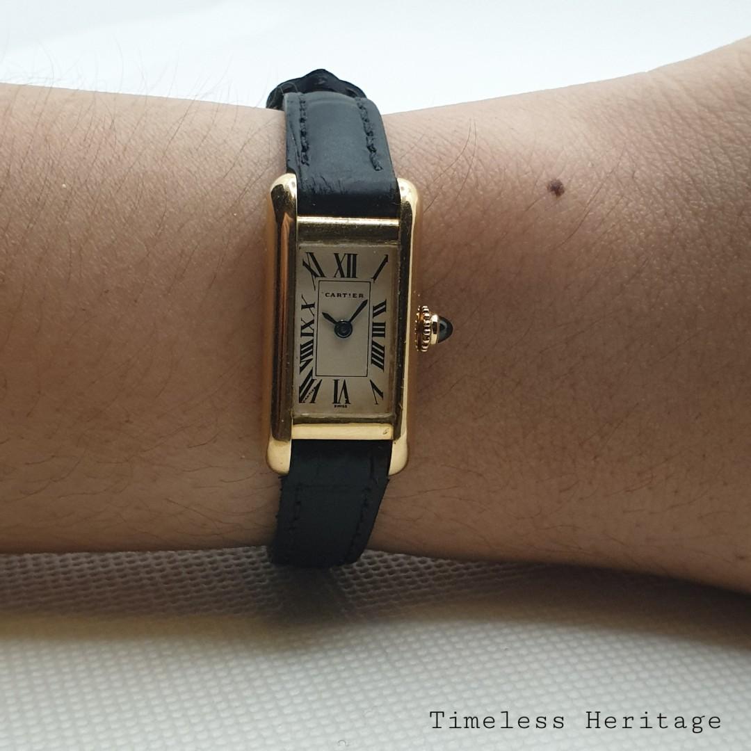 Cartier Tank Americaine 18K Yellow Gold