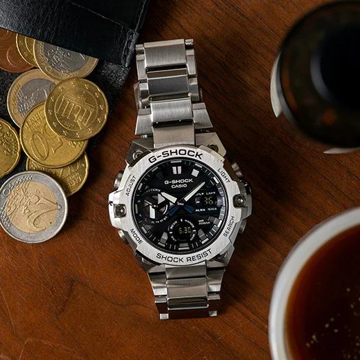 威哥本舖】Casio台灣原廠公司貨G-Shock G-STEEL系列GST-B400D-1A 雙顯