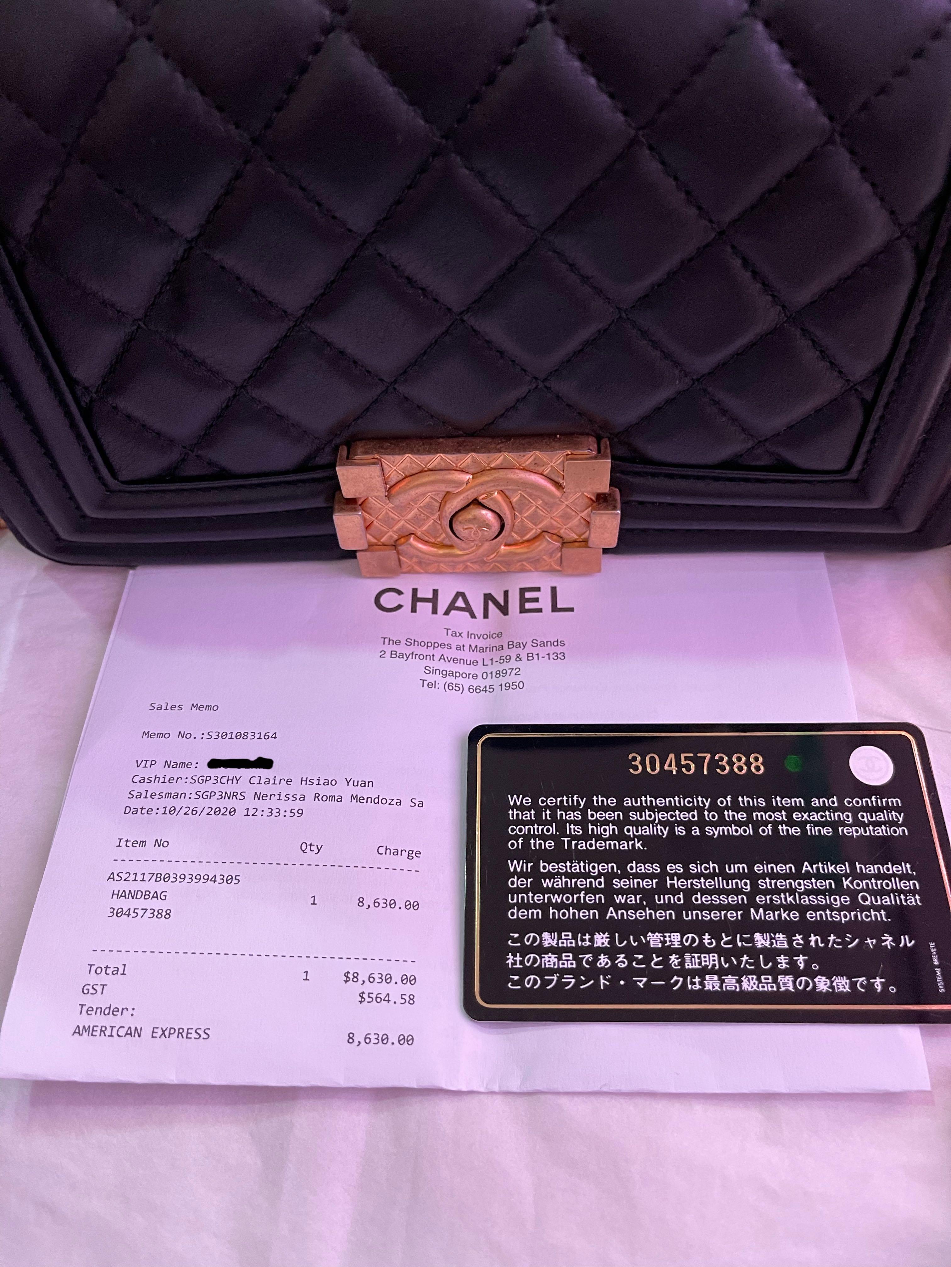 Chanel boy with Top-handle ,full set Oct 2020, Luxury, Bags