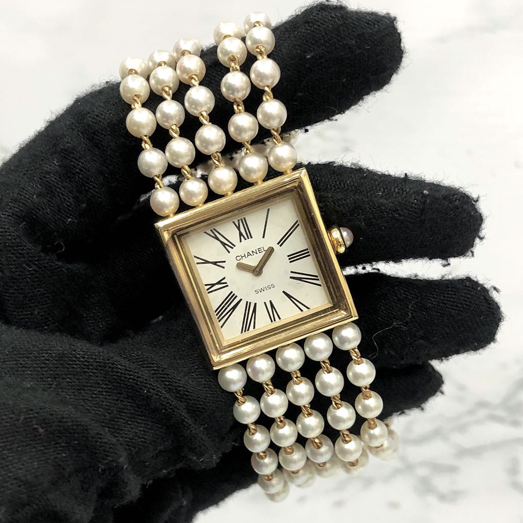 CHANEL Mademoiselle pave diamond pearl bracelet watch watch H1434Product  Code2101214944505BRAND OFF Online Store