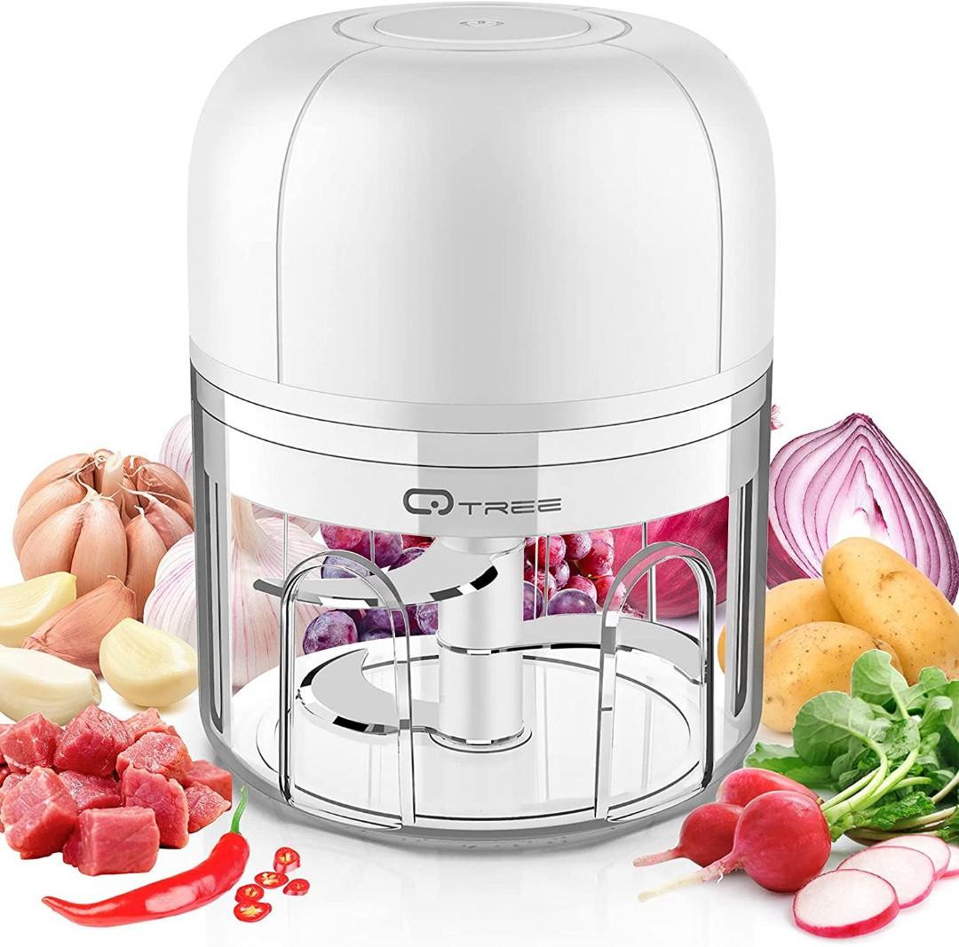 Electric Mini Garlic Chopper, Qtree Mini Chopper Food Processor