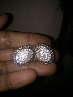 Faux diamond cuff links