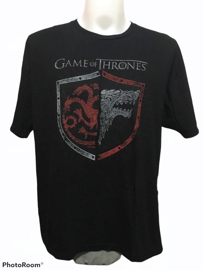 Games of Thrones T-Shirt (Category: Tshirts & Polo Shirts ) located in Davao. Submitted by soleace (Listing ID 1107207875, Image 1). Description: Good Condition Dime: 26 inches - width x 28 inches - length 100% Cotton MOP:Gcash/MayPaya.
