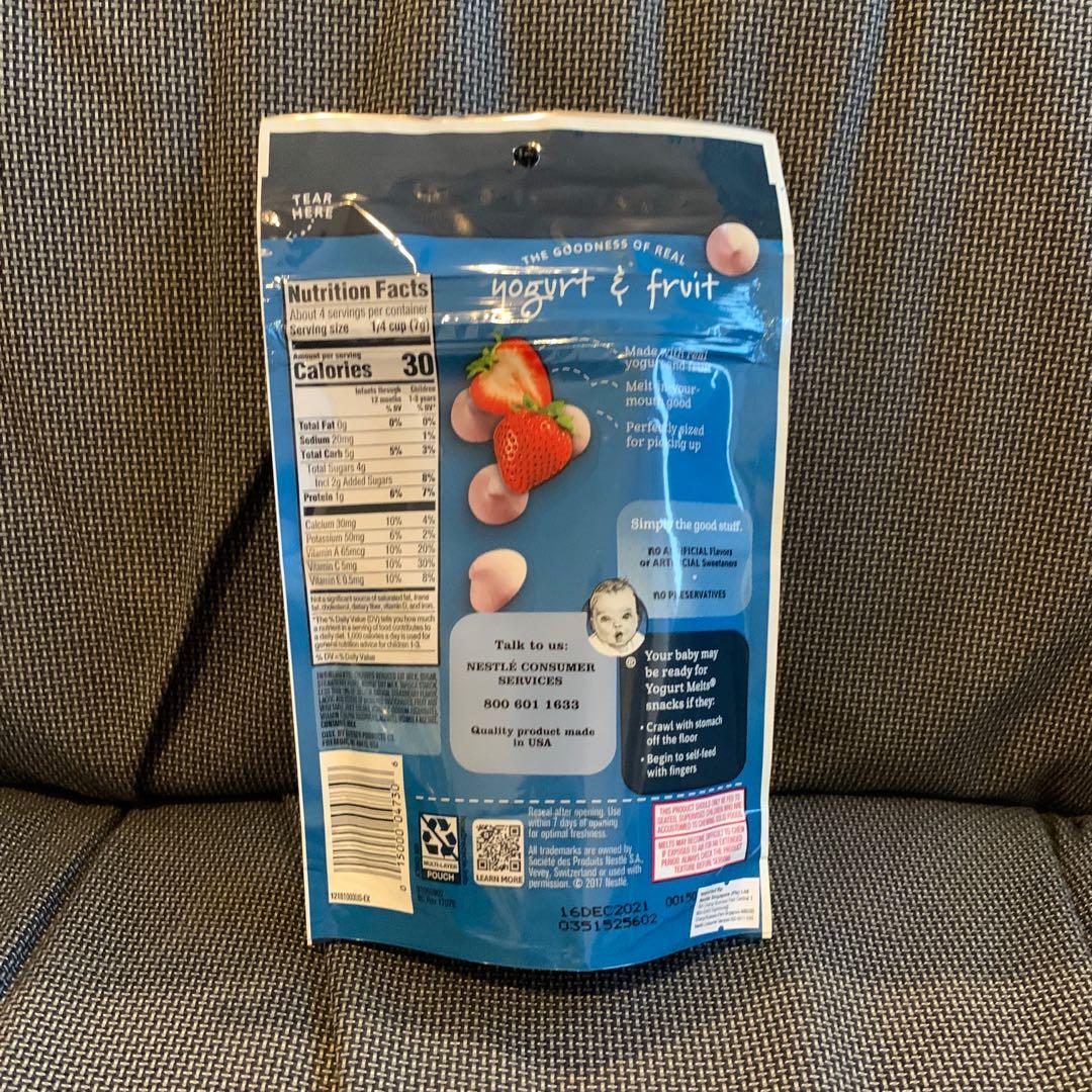 Brand New Gerber Yogurt Melts Strawberry Expiry 16th December 2021