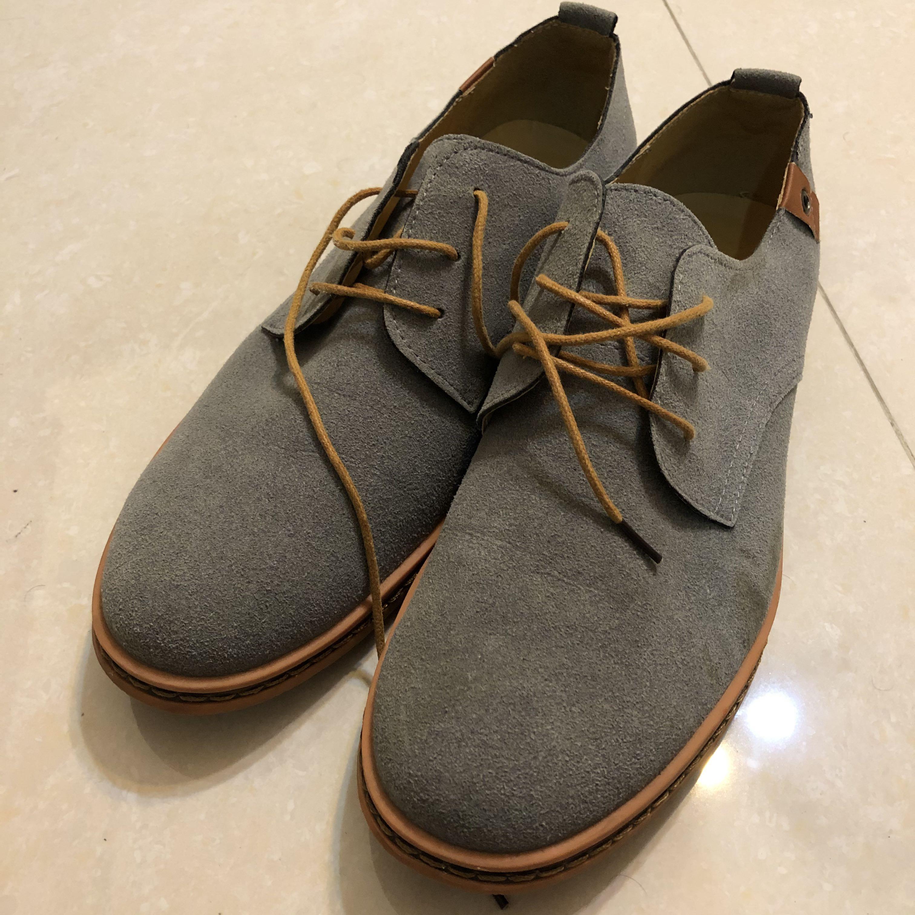 Mens grey lace 2025 up shoes