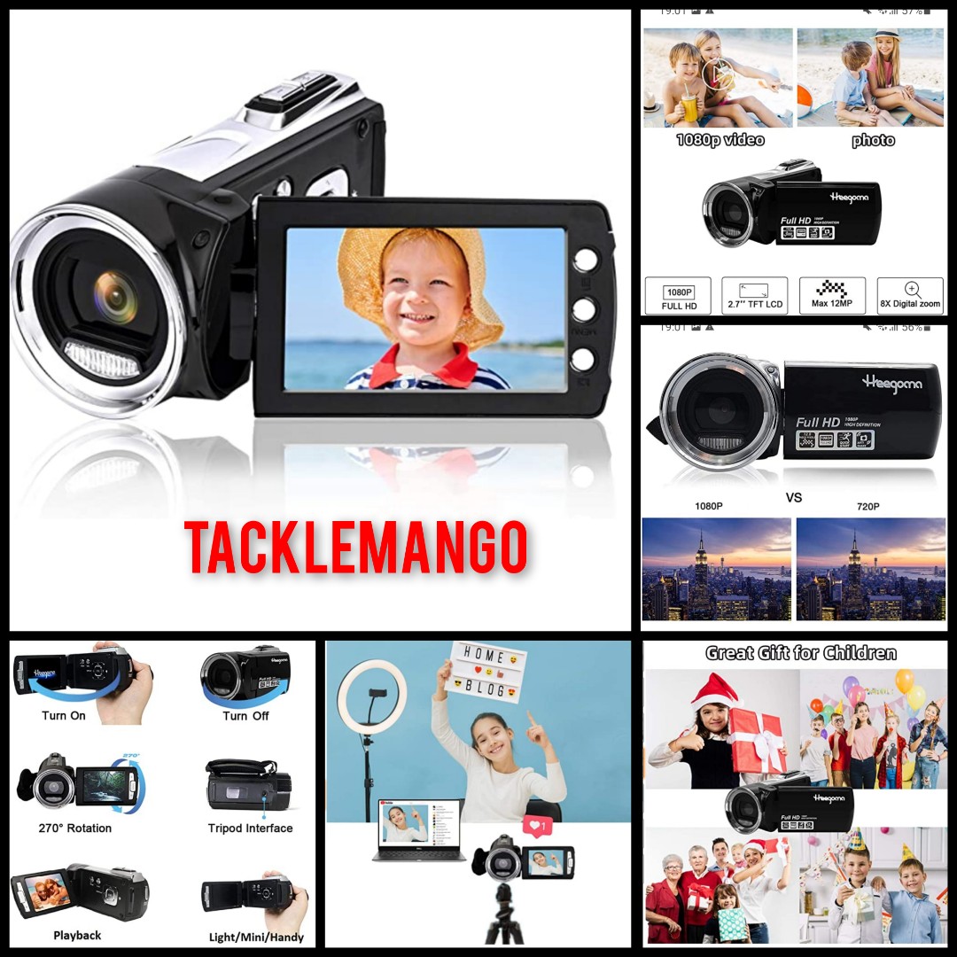 Heegomn Digital Video Camera for Youtube Vlogging, 1080p Mini DV Video
