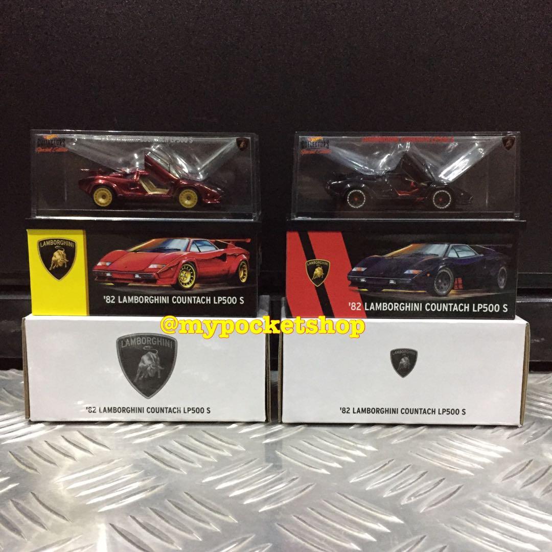 SOLD) Hot Wheels '82 LAMBORGHINI COUNTACH LP500 S / 2019 Red & 2020 Black -  Hotwheels Redline Club / RLC Exclusive / Limited production, Hobbies &  Toys, Toys & Games on Carousell