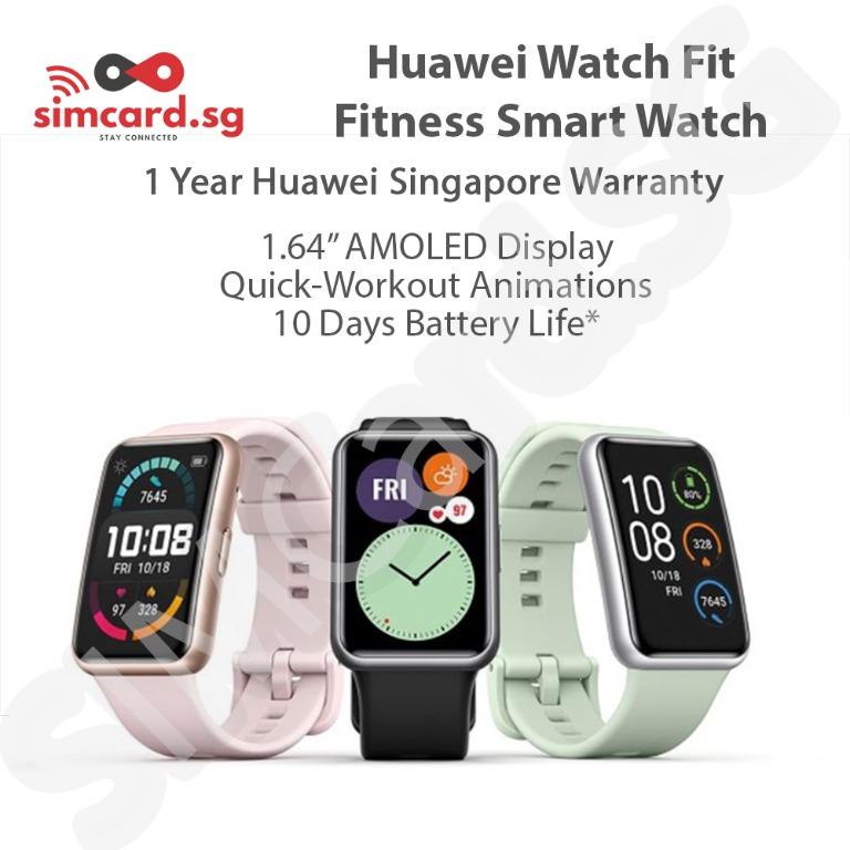 Huawei Watch Fit 1 Year Huawei SG Warranty Fitness Smartwatch