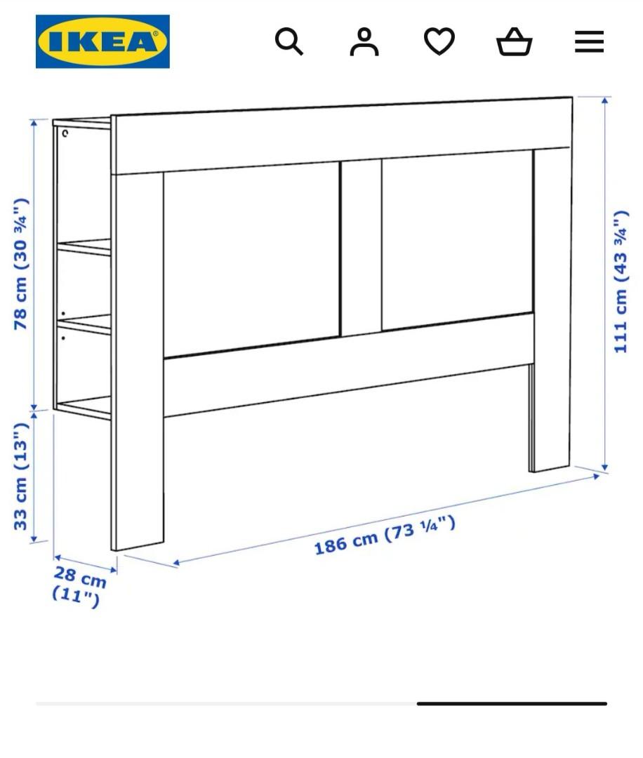 Ikea bedhead with storage for 150, Furniture & Home Living, Furniture