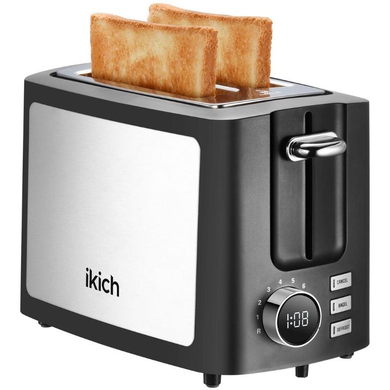 IKICH 2 Slice Toaster Digital 4 Smart Functions (CP201A), TV & Home
