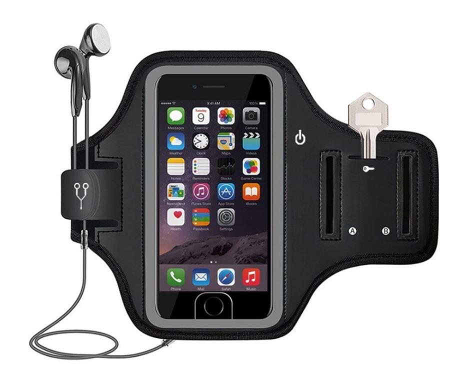 Phone pouch for jogging top