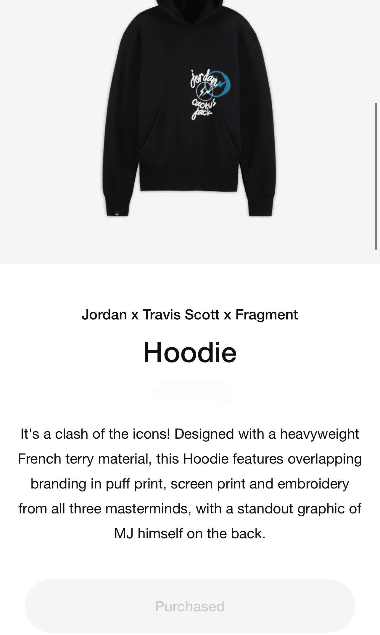 Travis scott sale mj hoodie