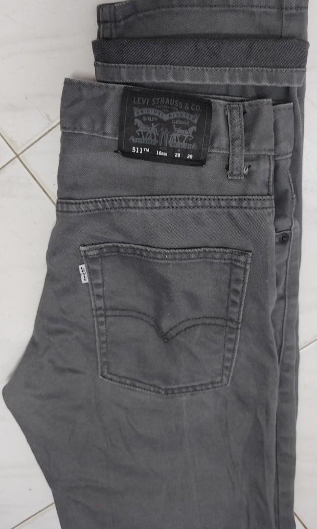 216. Levis 511 28x28 skinny grey jean, Men's Fashion, Bottoms, Jeans on  Carousell