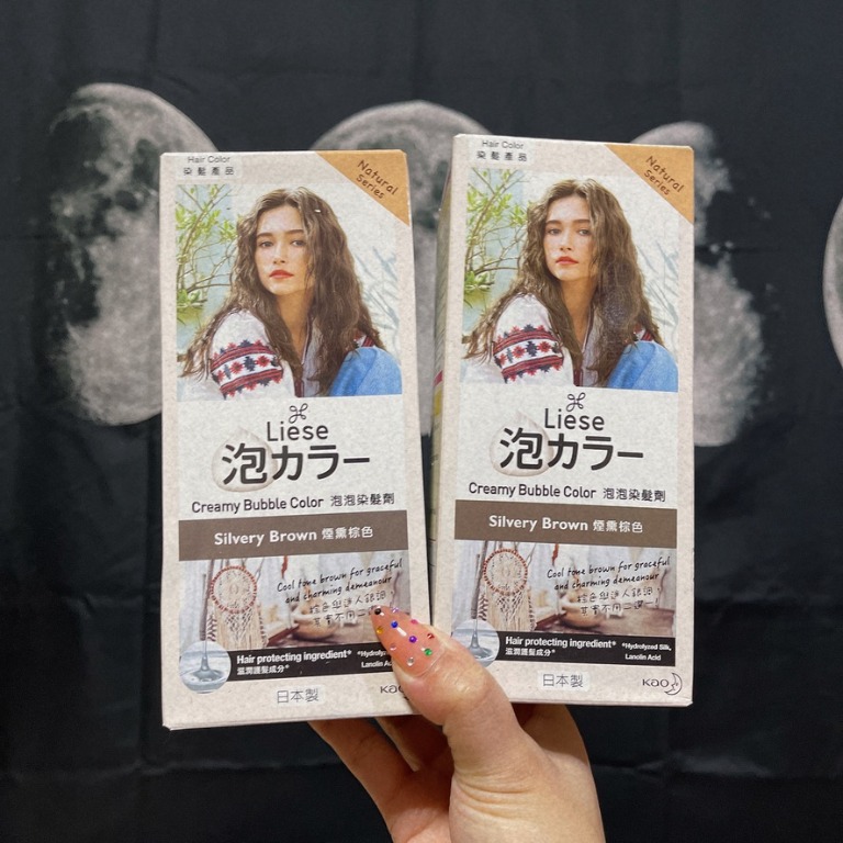 Liese Creamy Bubble Hair Dye Silvery Brown, Beauty & Personal Care