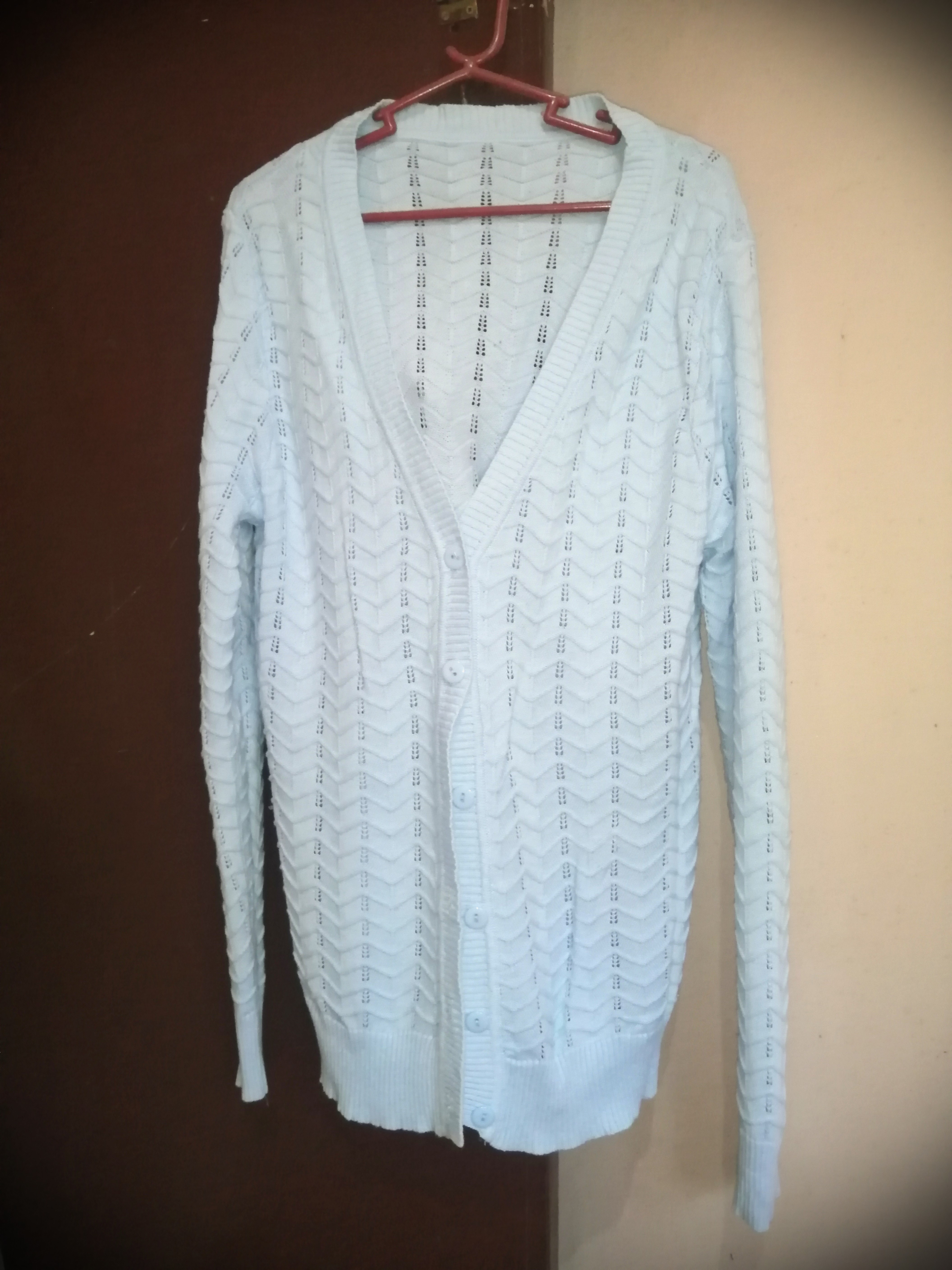 Light Blue Cardigan, Women's Fashion, Coats, Jackets and Outerwear on
