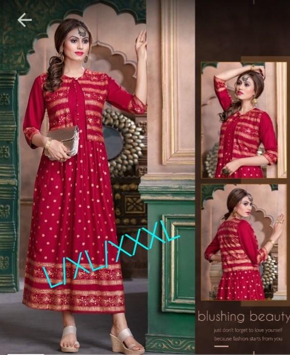 Full length kurti new arrivals with jacket