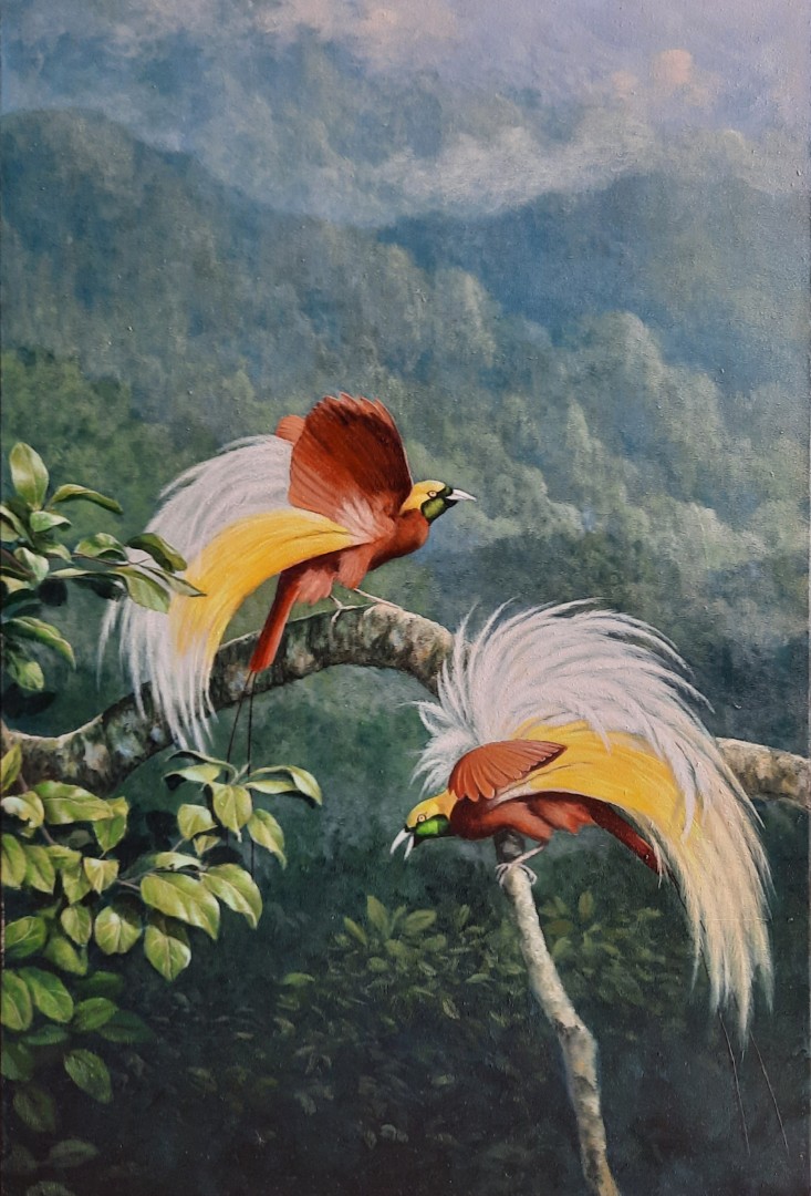 lukisan burung cendrawasih