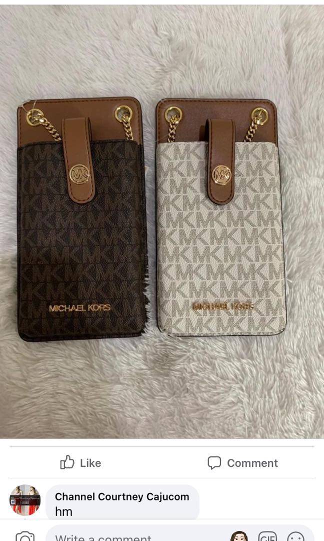 Brown 'Devon' phone pouch Michael Michael Kors - Vavin PM Damier Ebene  Shoulder Bag key-chains Brown - IetpShops Australia