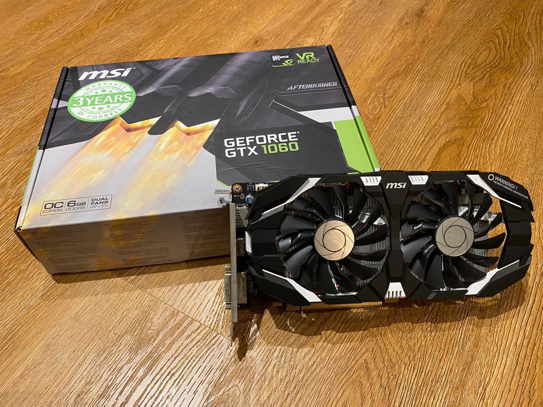 MSI GTX 1060 OC Twin Fan Edition DDR5 Computers Tech Parts Accessories Computer Parts on Carousell